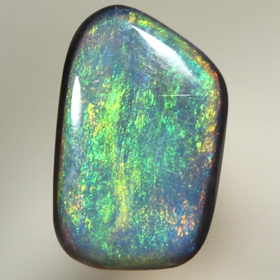 SOLID SEMI BLACK OPAL Bright red gold and orange gold